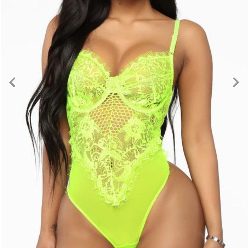 Neon yellow teddy